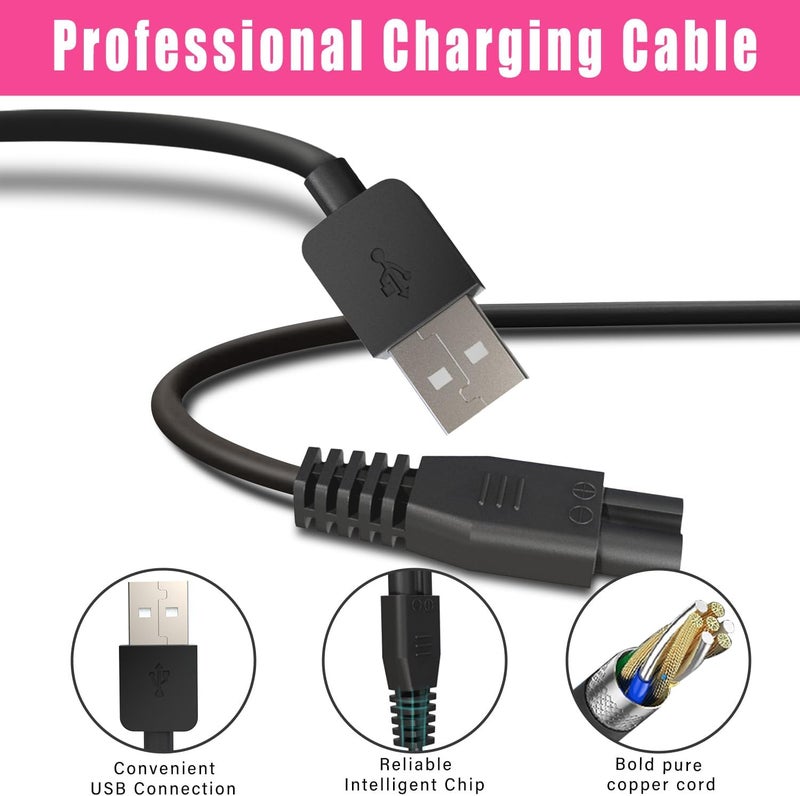 Pinkind Universal Hair Clipper Charger Cord, Replacement Charger for Various Electric Hair Clipper, Shavers, Razors,Trimmer, Pet Clipper-Fit SUPRENT Clippers,Fit Ceenwes Trimmer,fit oneisall Dog Clippers etc - Image 3